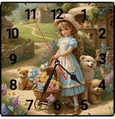 Patika yol vintage baskı metal hediyelik dekoratif kaliteli duvar saati