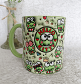 Hello Kitty Baskı içi ve Kulpu Renkli Kupa