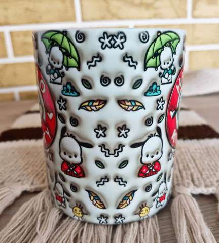 Hello Kitty Baskı içi ve Kulpu Renkli Kupa