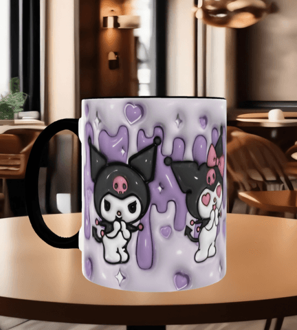 Hello Kitty Baskı içi ve Kulpu Renkli Kupa