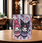 Hello Kitty Baskı içi ve Kulpu Renkli Kupa