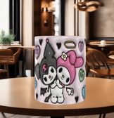 Hello Kitty Baskı içi ve Kulpu Renkli Kupa