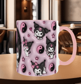 Hello Kitty Baskı içi ve Kulpu Renkli Kupa