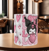 Hello Kitty Baskı içi ve Kulpu Renkli Kupa