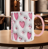 Hello Kitty Baskı içi ve Kulpu Renkli Kupa