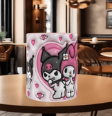 Hello Kitty Baskı içi ve Kulpu Renkli Kupa