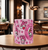 Hello Kitty Baskı içi ve Kulpu Renkli Kupa