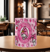 Hello Kitty Baskı içi ve Kulpu Renkli Kupa