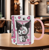 Hello Kitty Baskı içi ve Kulpu Renkli Kupa