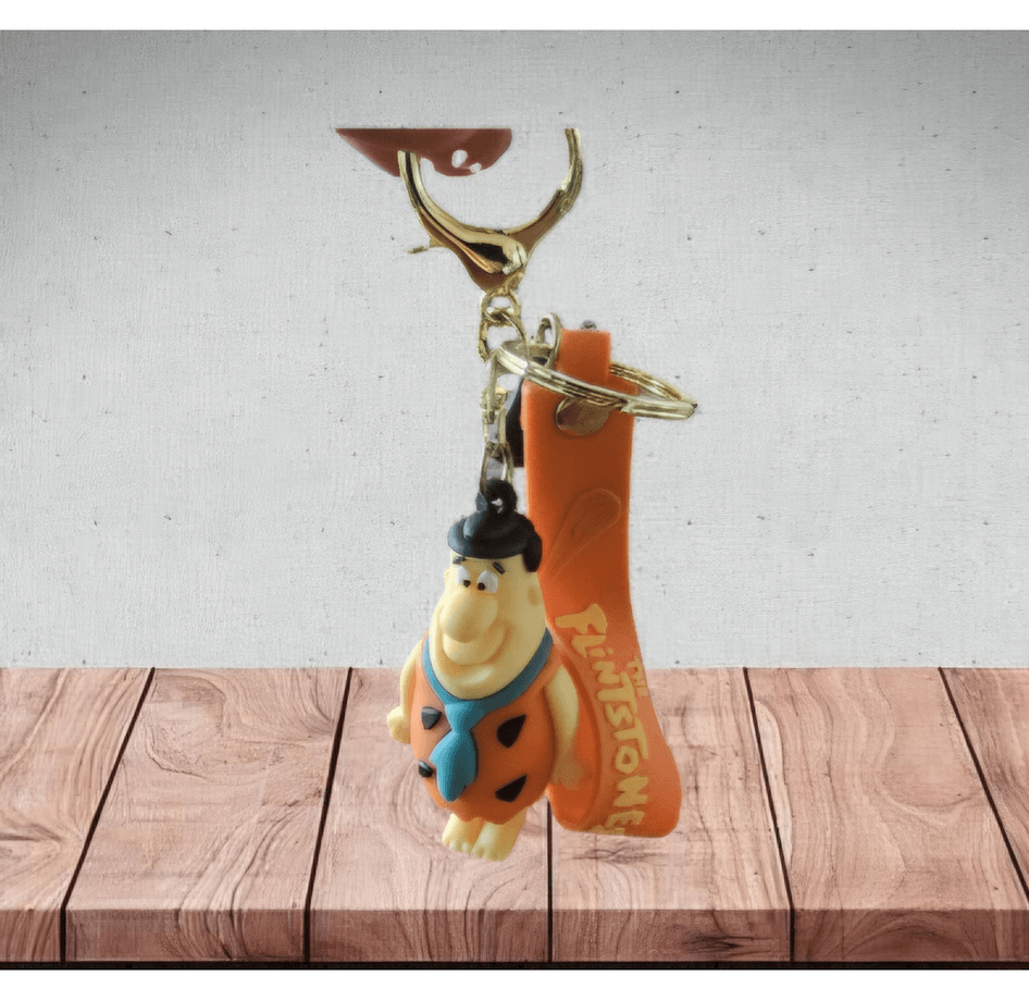 Taş devri fred çakmaktaş büyük boy kaliteli lüks anahtarlık çanta aksesuarı