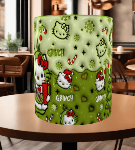 Hello Kitty Baskı içi ve Kulpu Renkli Kupa