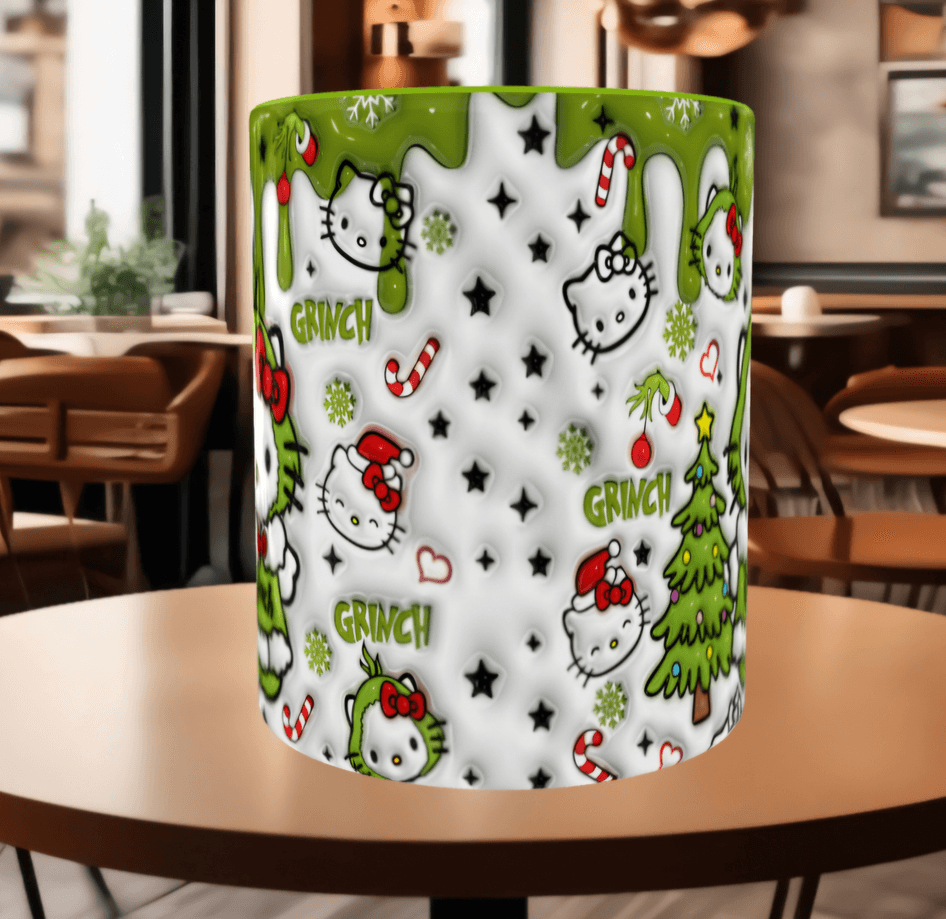 Hello Kitty Baskı içi ve Kulpu Renkli Kupa