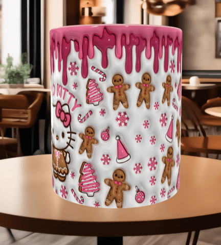 Hello Kitty Baskı içi ve Kulpu Renkli Kupa