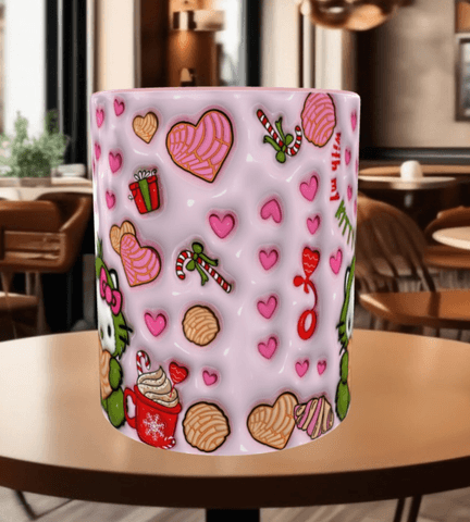 Hello Kitty Baskı içi ve Kulpu Renkli Kupa