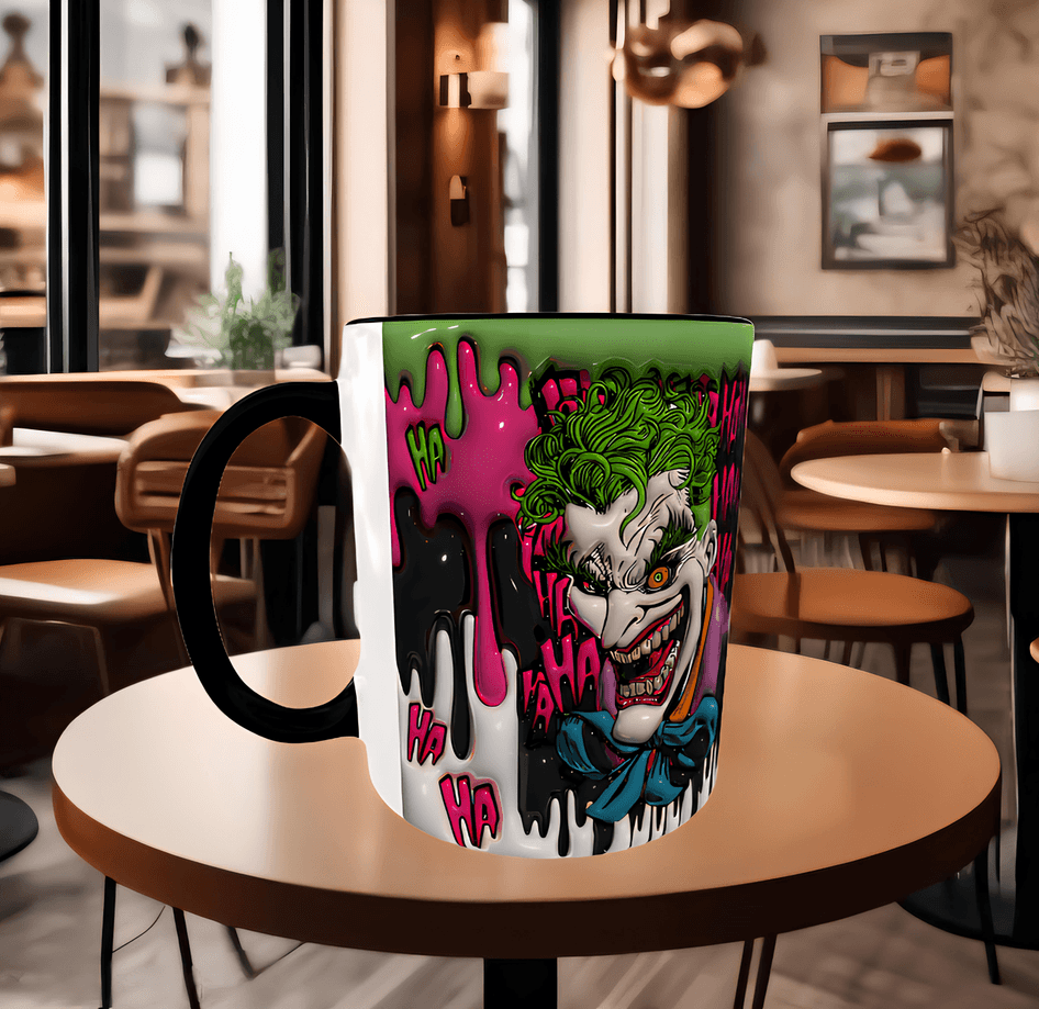 JOKER Baskı içi ve Kulpu Renkli Kupa