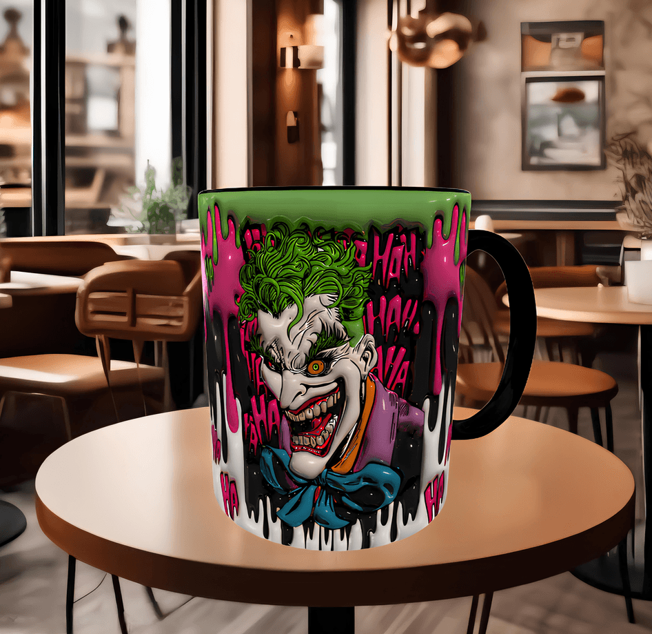 JOKER Baskı içi ve Kulpu Renkli Kupa