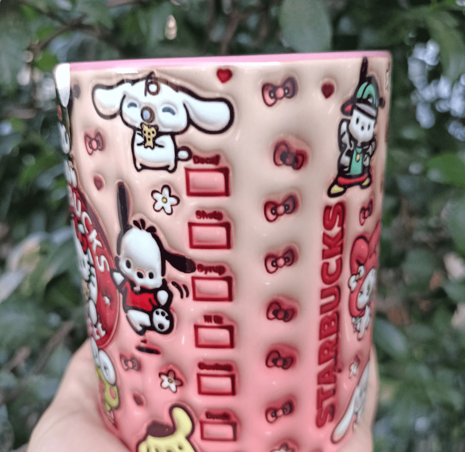 Kuromi Baskı içi ve Kulpu Renkli Kupa