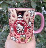 Kuromi Baskı içi ve Kulpu Renkli Kupa