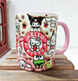 Kuromi Baskı içi ve Kulpu Renkli Kupa