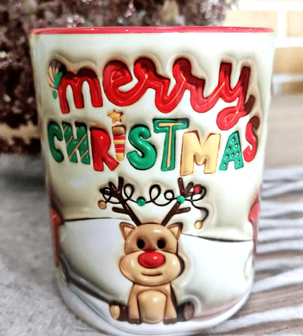 Labubu Baskı içi ve Kulpu Renkli Kupa