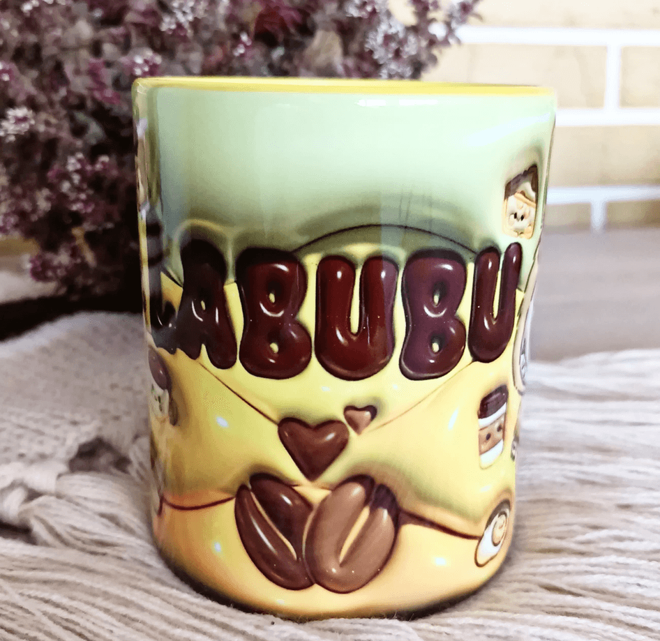 Labubu Baskı içi ve Kulpu Renkli Kupa