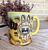 Labubu Baskı içi ve Kulpu Renkli Kupa