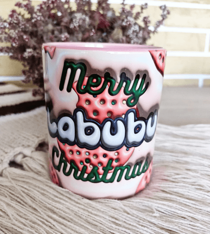 Labubu Baskı içi ve Kulpu Renkli Kupa