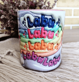 Labubu Baskı içi ve Kulpu Renkli Kupa