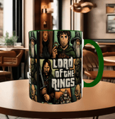 Lord of the Ring Baskı içi ve Kulpu Renkli Kupa