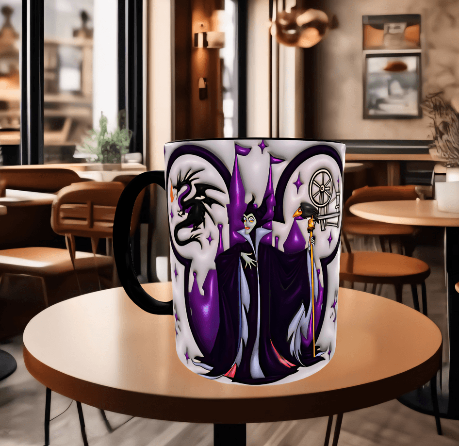 malefiz Baskı içi ve Kulpu Renkli Kupa