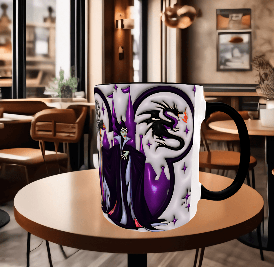 malefiz Baskı içi ve Kulpu Renkli Kupa