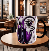 malefiz Baskı içi ve Kulpu Renkli Kupa