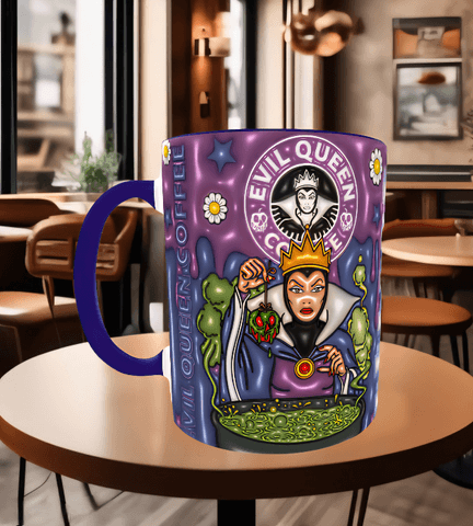 malefiz Baskı içi ve Kulpu Renkli Kupa