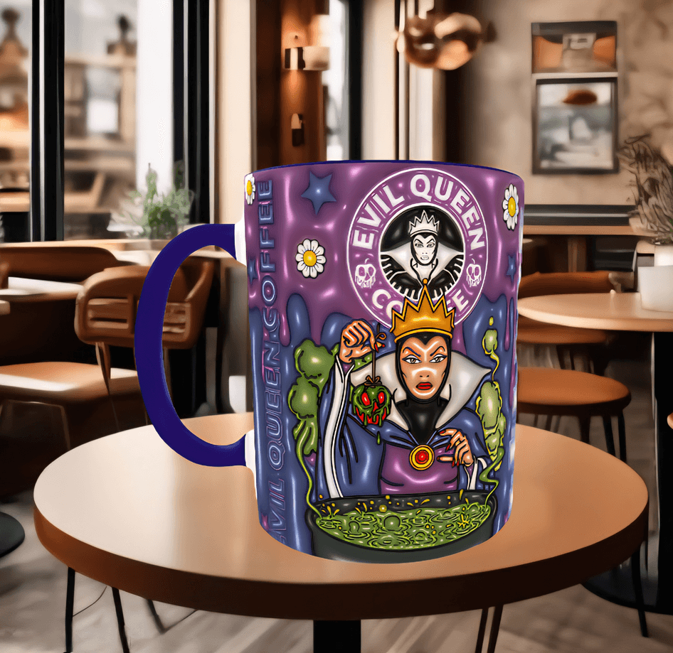 malefiz Baskı içi ve Kulpu Renkli Kupa