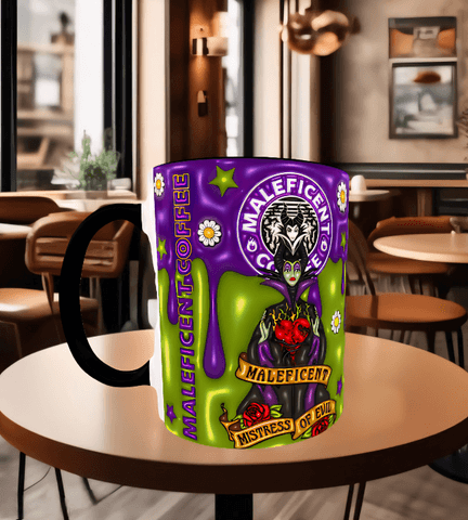 malefiz Baskı içi ve Kulpu Renkli Kupa