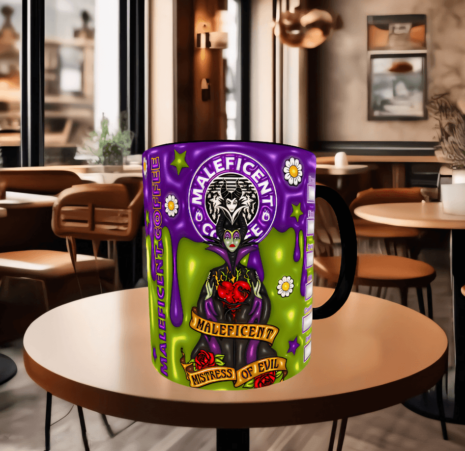 malefiz Baskı içi ve Kulpu Renkli Kupa