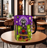 malefiz Baskı içi ve Kulpu Renkli Kupa