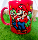 Mario Baskı içi ve Kulpu Renkli Kupa