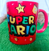 Mario Baskı içi ve Kulpu Renkli Kupa