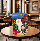 Mario Baskı içi ve Kulpu Renkli Kupa