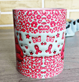 Meme kanseri ile mücadele Baskı içi ve Kulpu Renkli Kupa