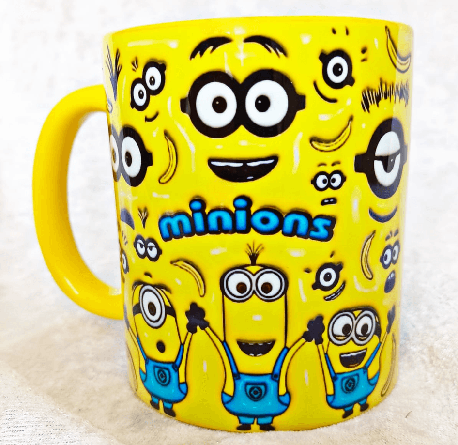 Minions Baskı içi ve Kulpu Renkli Kupa
