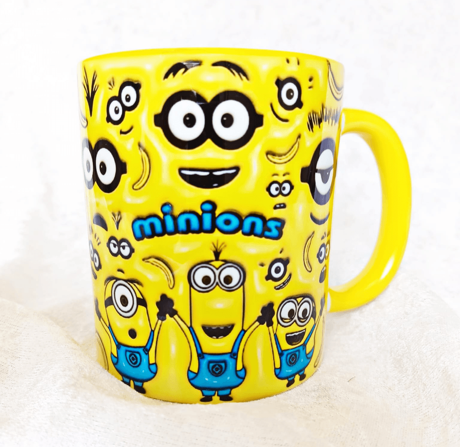 Minions Baskı içi ve Kulpu Renkli Kupa