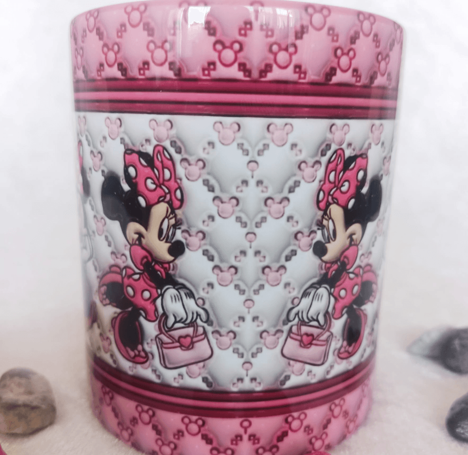 Minnie Baskı içi ve Kulpu Renkli Kupa