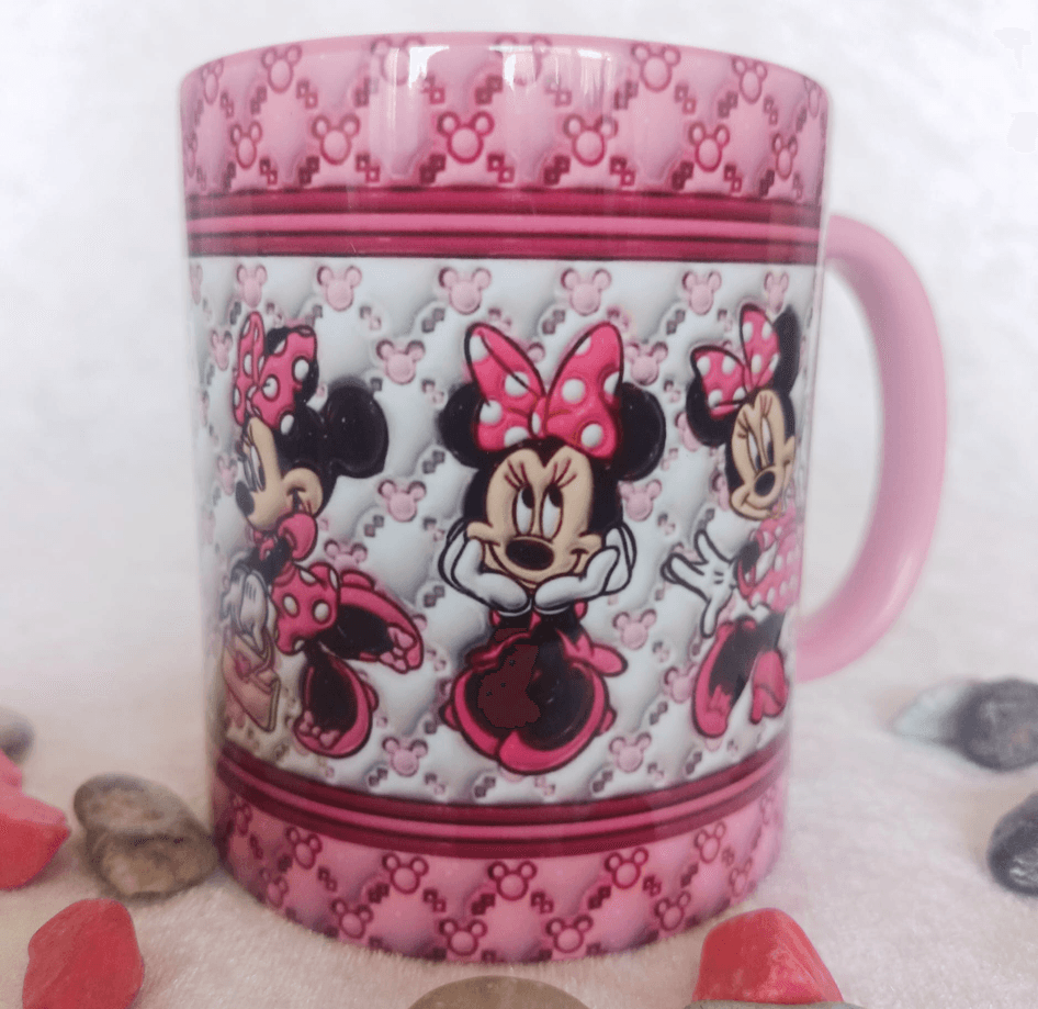 Minnie Baskı içi ve Kulpu Renkli Kupa