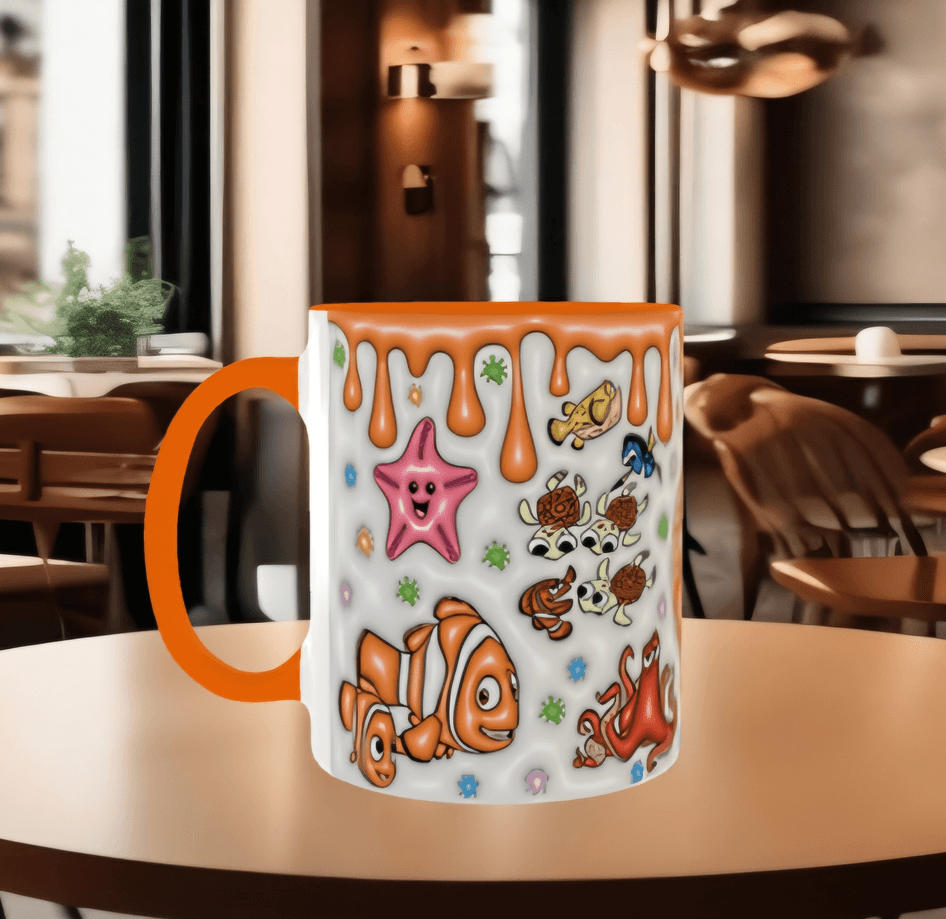 Nemo Baskı içi ve Kulpu Renkli Kupa