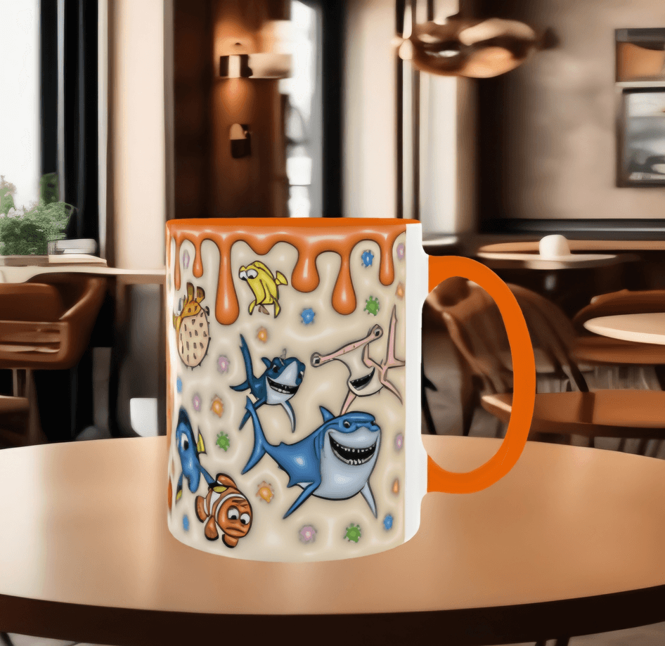 Nemo Baskı içi ve Kulpu Renkli Kupa