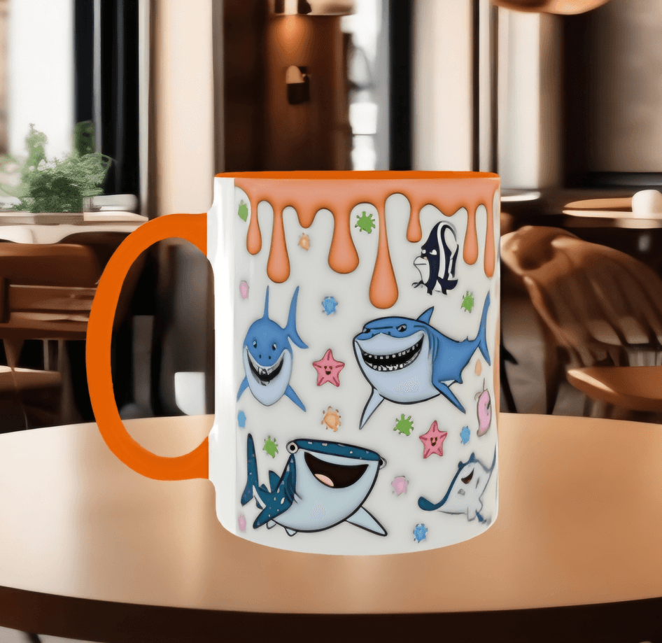 Nemo Baskı içi ve Kulpu Renkli Kupa