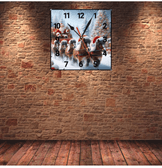 Noel baba christmas vintage baskı metal hediyelik dekoratif kaliteli duvar saati