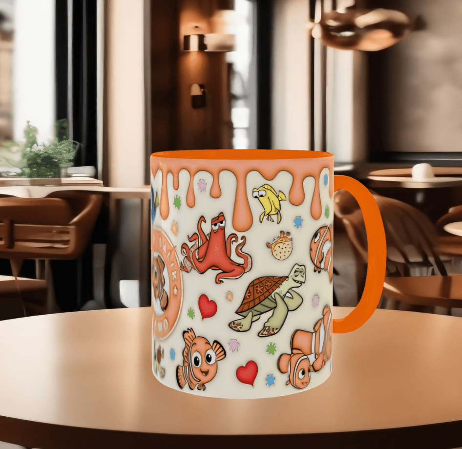 Nemo Baskı içi ve Kulpu Renkli Kupa